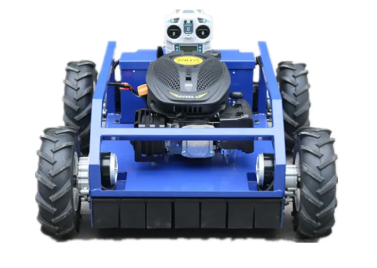 High Quality Mini Lawn Mower 4 Wheel Drive Rubber Tire Remote Control Lawn Mower Garden Use Home Use