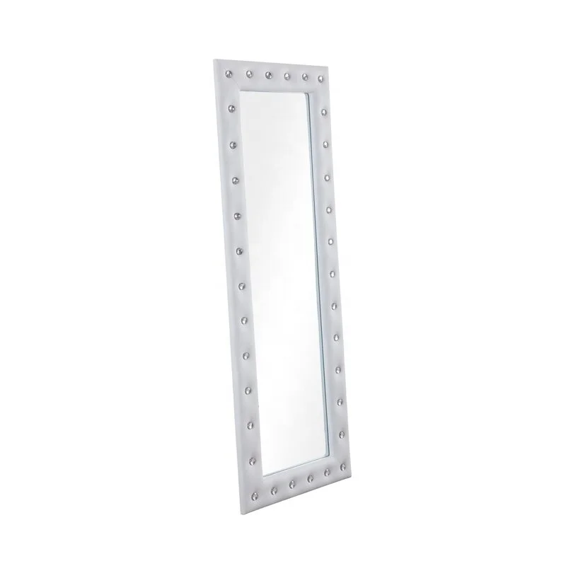 Luxury PU mirror antique standing mirror frame with PU Furniture for Home decorative oversized mirror for wall espejos