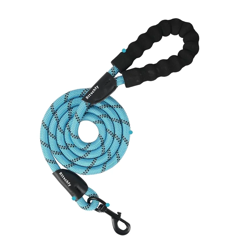 High Quality Nylon Pet Leash Durable Dog Outdoor Travel Collar Belt EVA Handle Pet Supplies For Puppy Training Running Walking