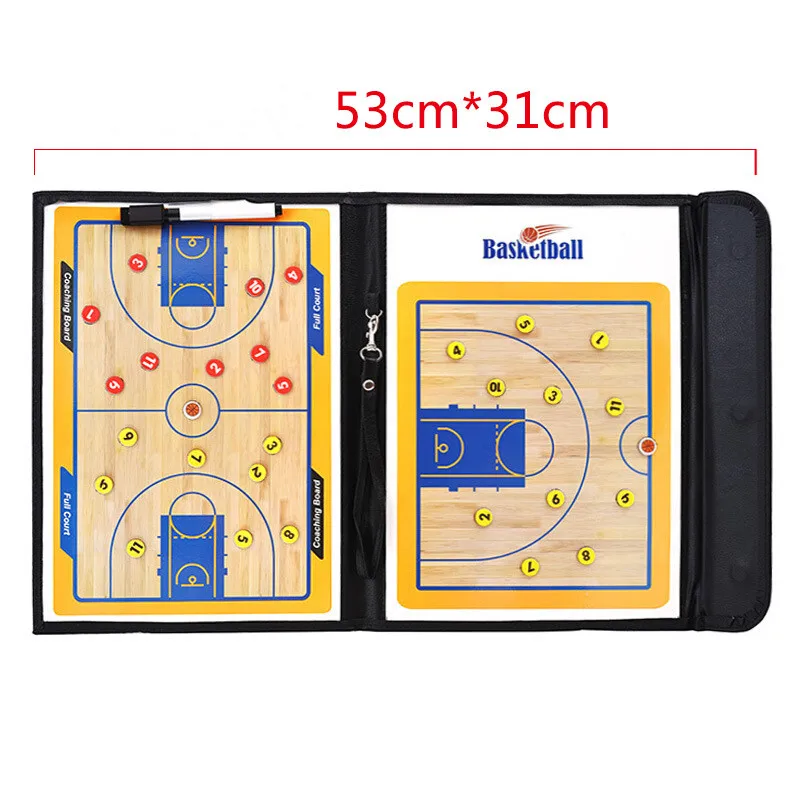 Three-fold magnetic folding basketball tactical board sand table tactical board graphic board with magnet teaching