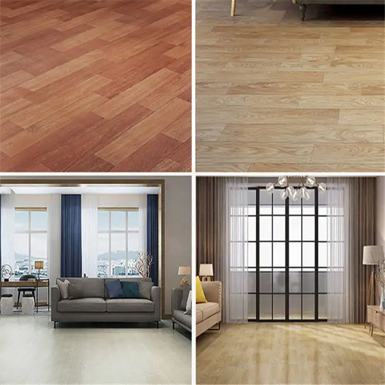 Non-Slip Wood Luxury Cheap High Gloss Linoleum Flooring Rolls, Marble Look Vintage Waterproof Linoleum Flooring Rolls