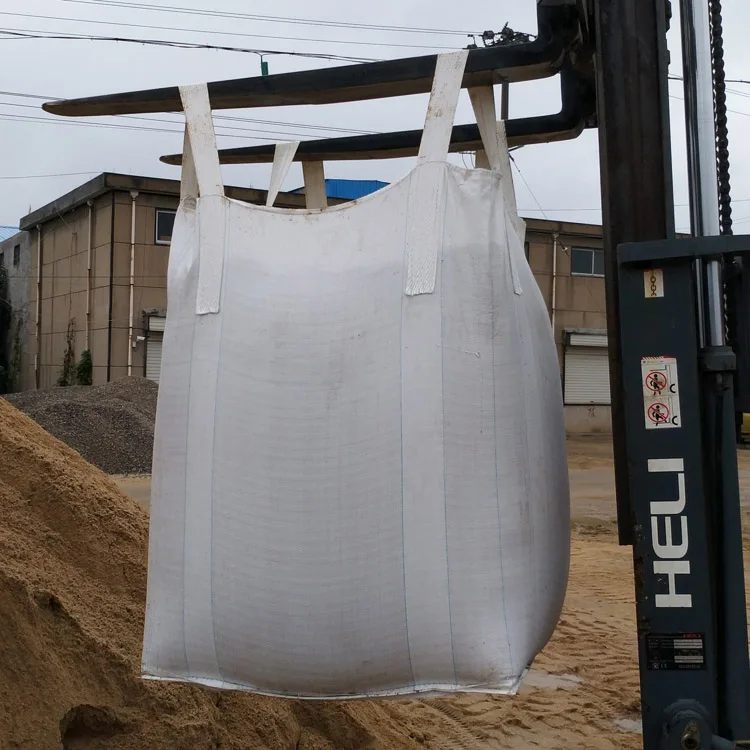 1ton 1.5ton PP big bag packaging pp jumbo bags for sand , building material , chemical, fertilizer, flour