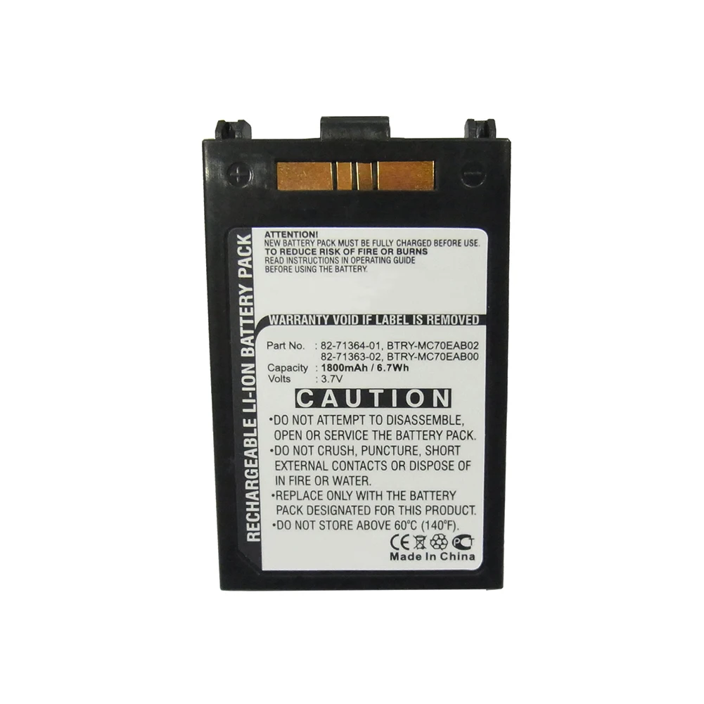 3.7V Barcode Scanner Li-ion Battery Compatible with Symbol 82-71363-02 82-71364-01 82-71364-03 MC70 MC7004 MC7090