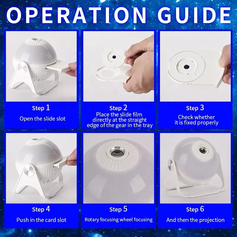 Colorlife Timed Starry Planetarium Projector Night Light Moon lamp for Kids