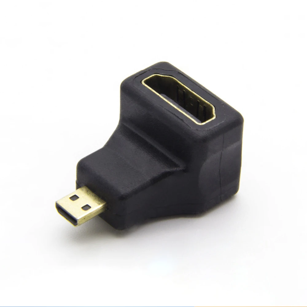 PRO-AV Factory stock for video adapters micro HDMI C male to HDMI A female adapter 90 degree