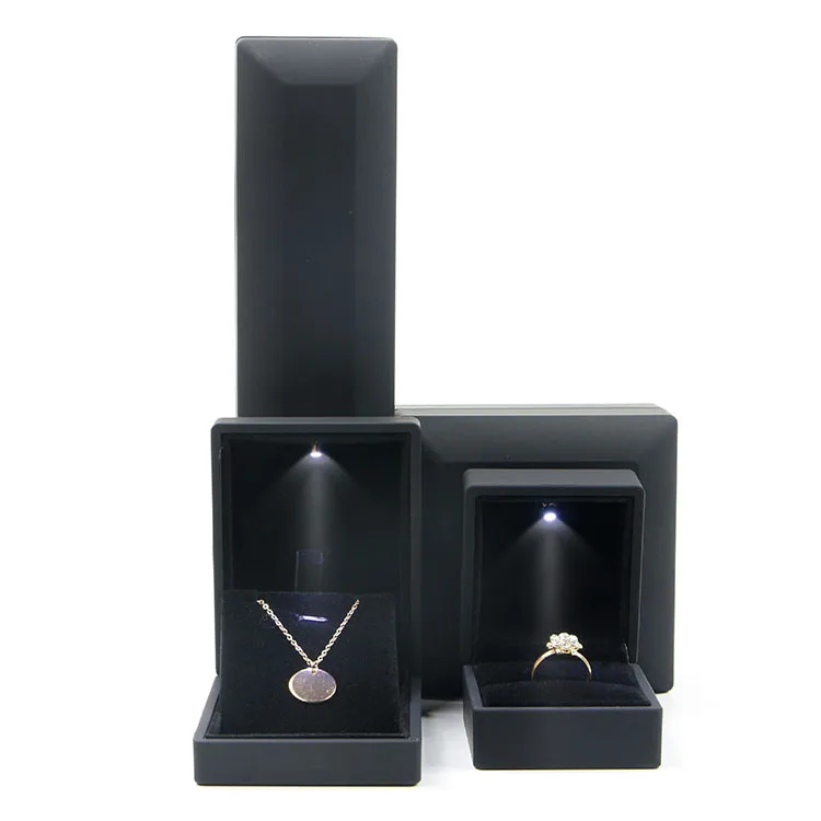 2021 new design led light jewelry packaging box Necklace With Blue Light Ring Bracelet Packaging Box Jewelry