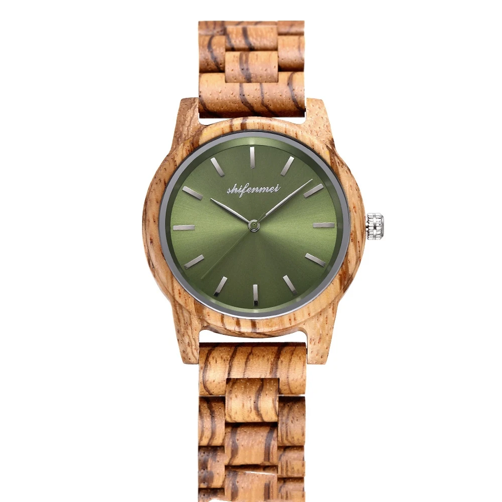  Fashion custom logo wooden watches for men wholesale China watch ready to ship bamboo wood