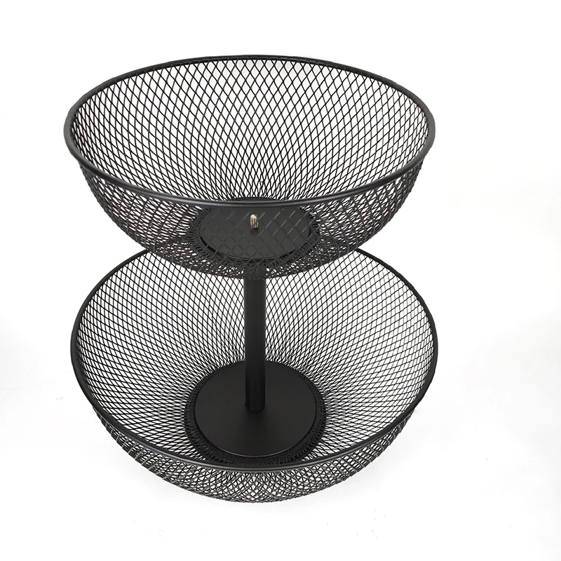GOURMAID 2 tier mesh Fruit Basket  fruit bowl bread vegetable hoder knock down fruit basket