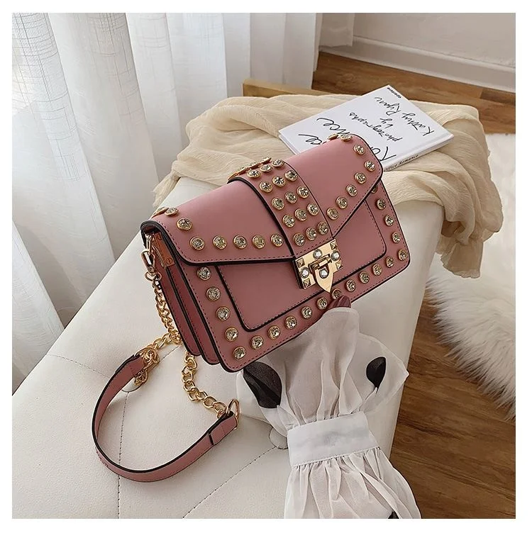 
Fashion Colorful Rivet Handbag Tote Bags Lady Handbags Wholesale Jelly Purse Luxury Handbags for Women 