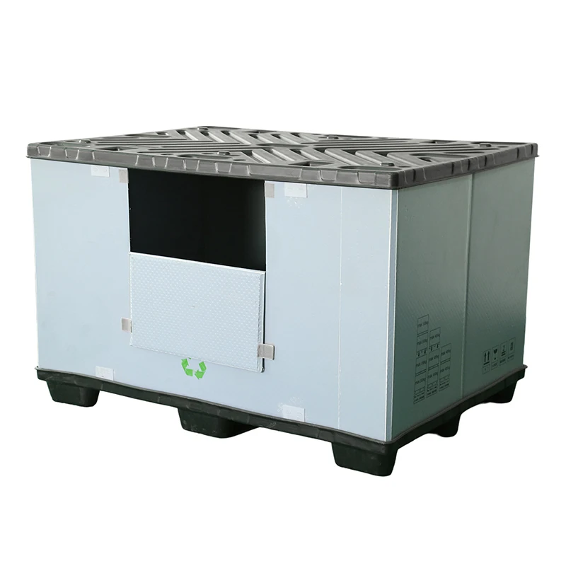Returnable Reusable 1200x800 Collapsible Honeycomb Pp Plastic Storage Sleeve Pallet Transit Boxes For Components