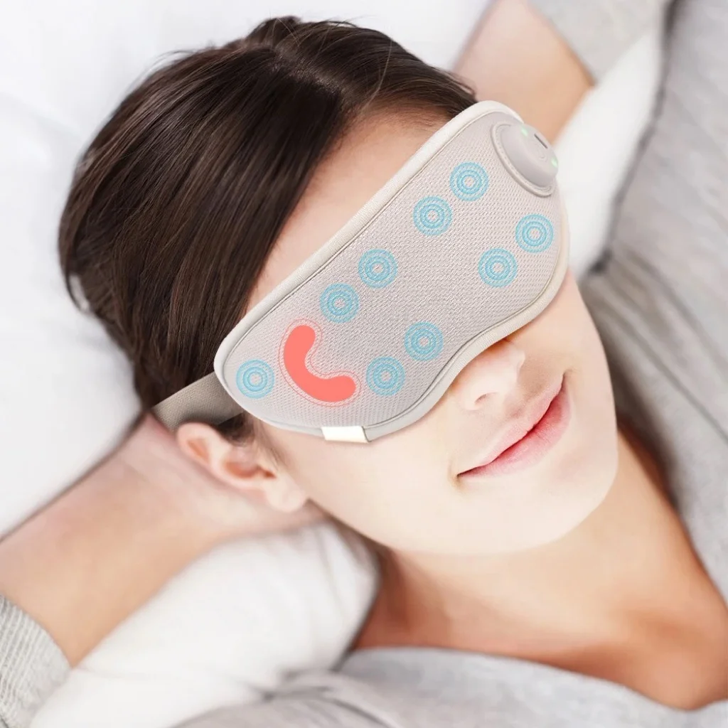 IN STOCK electric Eye Massage device 3D point to point knead heating version OEM eye massage machine wireless gift box package