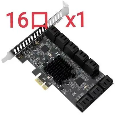 Горячая продажа PCIE sata карты 16 портов