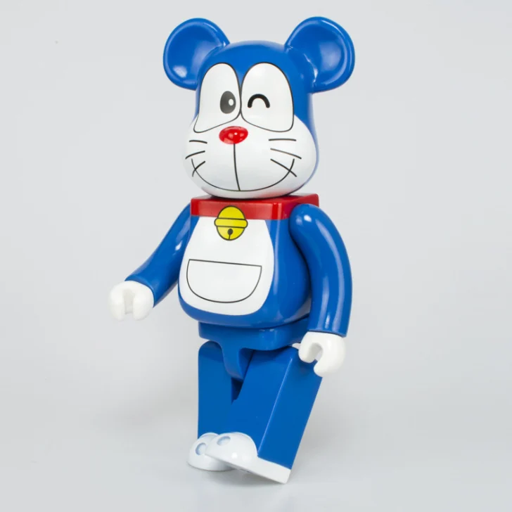 2 Colour 28cm 400% Tide Brand Bearbrick Doraemon Violent PVC Vinyl Action Figure With Boxed