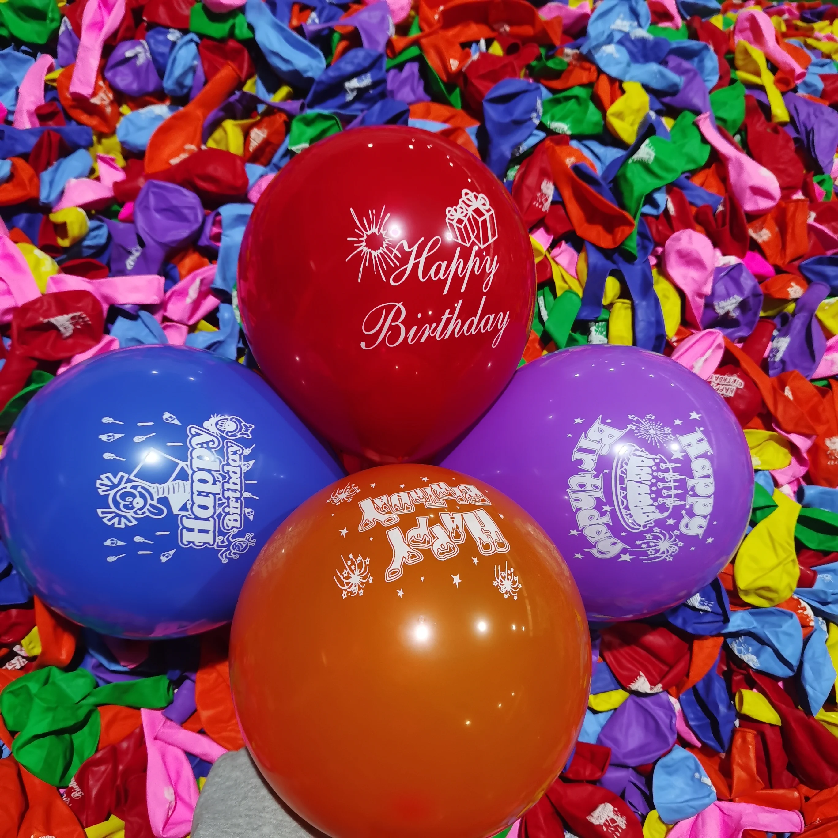 Wholesale 2024 Merry Christmas Party Decorate Balloon with Pump Sets Balon Matte Metallic Chrome Pastel Assorted