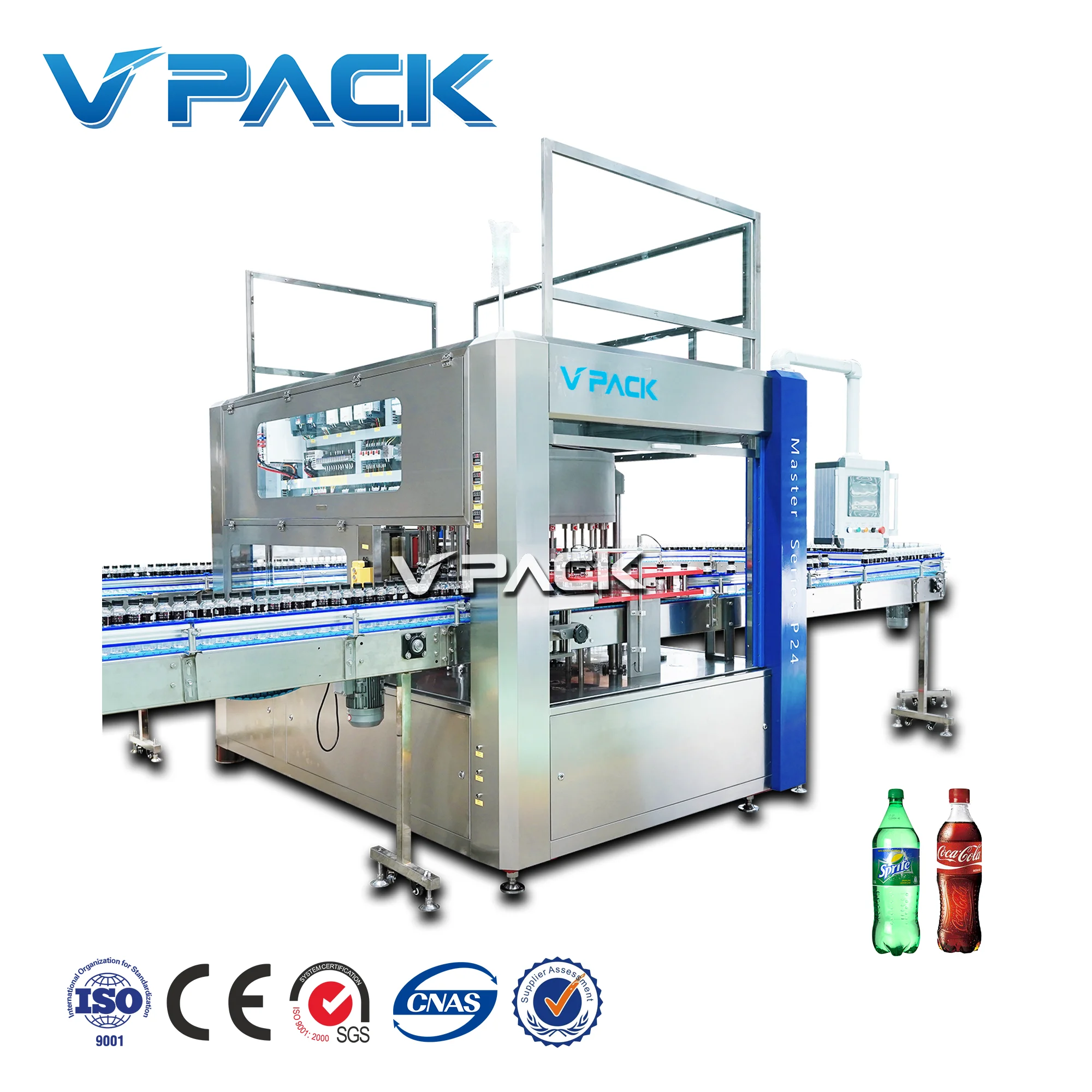 New style PET plastic bottle Labeling machine/BOPP OPP Hot melt glue revolving automatic rotary bottle body labeling plant
