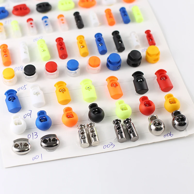 Оптовая продажа с фабрики стопор поставщик экологически чистые веревки конец пластиковый шнур замок пользовательский конец пробка Круглый Шнур Пробка