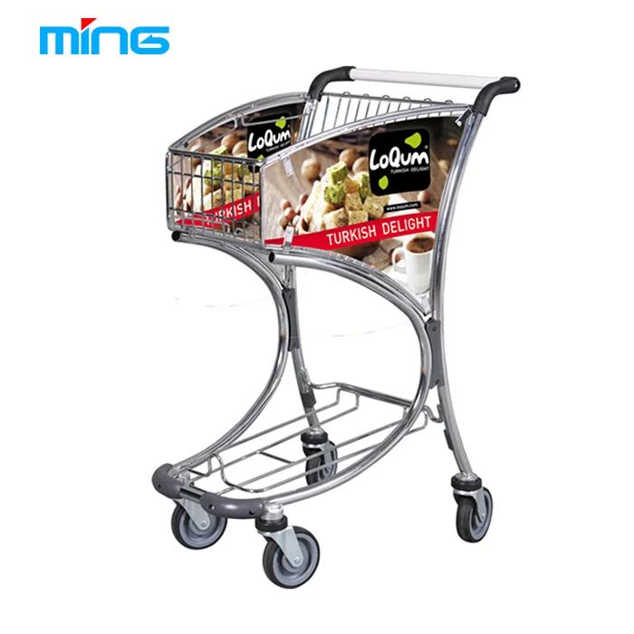 Aluminum Style Airport Luggage Trolley Metal Shopping Cart