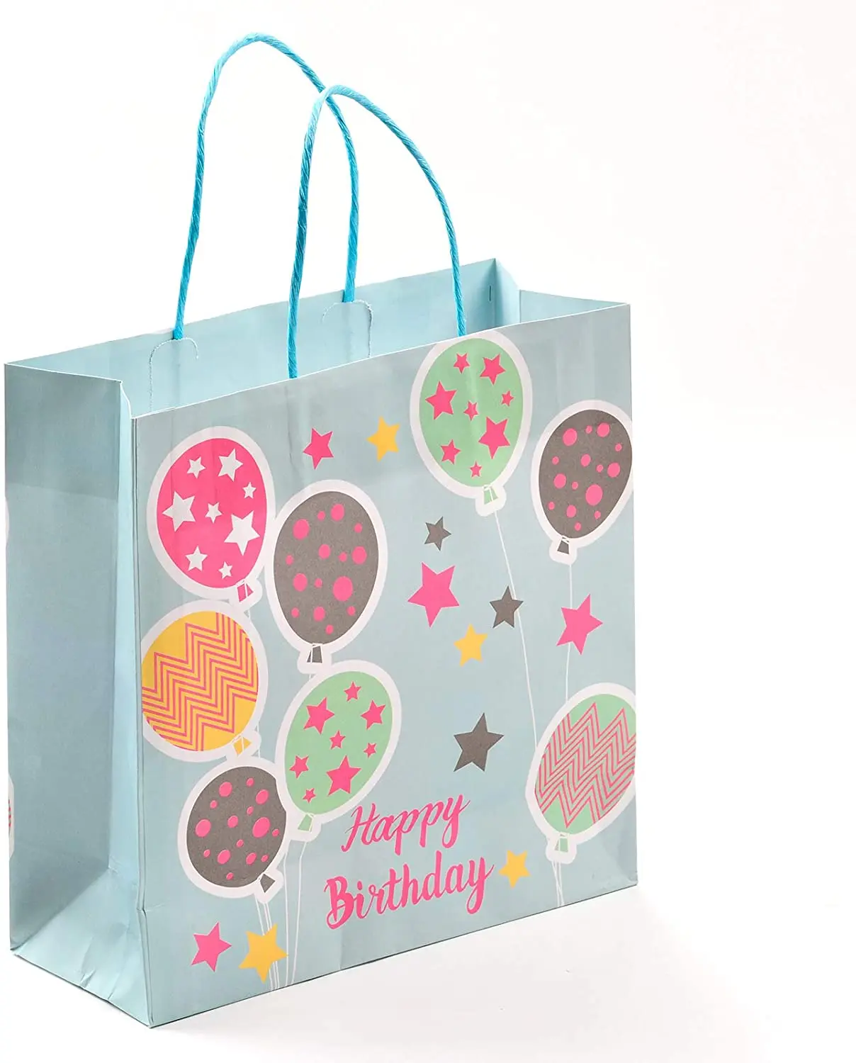Wholesale Custom Logo Printed Luxury Kraft Happy Birthday Gift Paper Bag