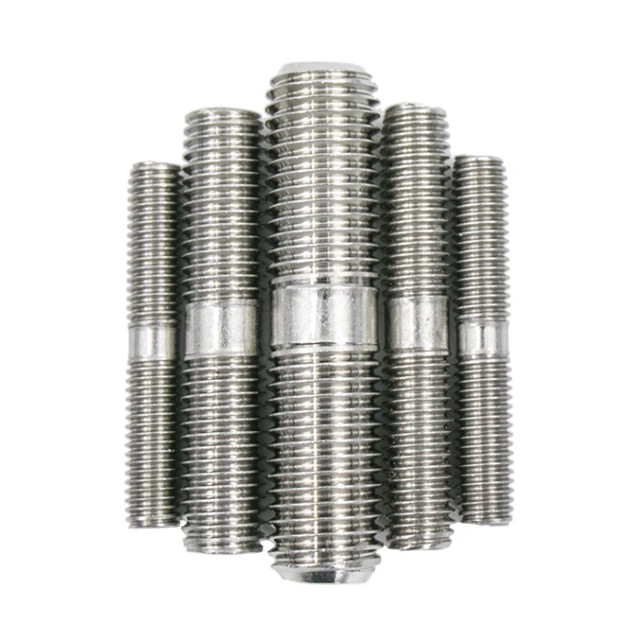 Manufacturer mild steel grade 4.8 zinc threaded rod black hot dip galvanized titanium stud bolt din939