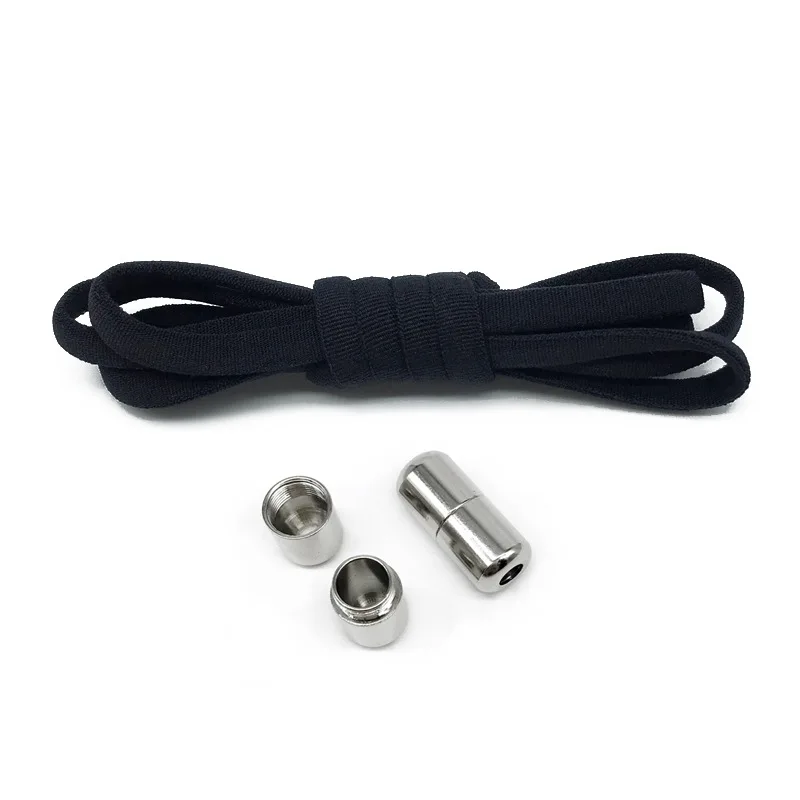 Semi-round band No-tie no-tie elastic elastic elastic lazy shoelaces metal capsule shoe buckle shoe accessories