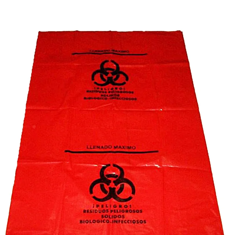 Disposable Plastic Biohazard Waste Bag HDPE/LDPE Hospital Garbage Bags