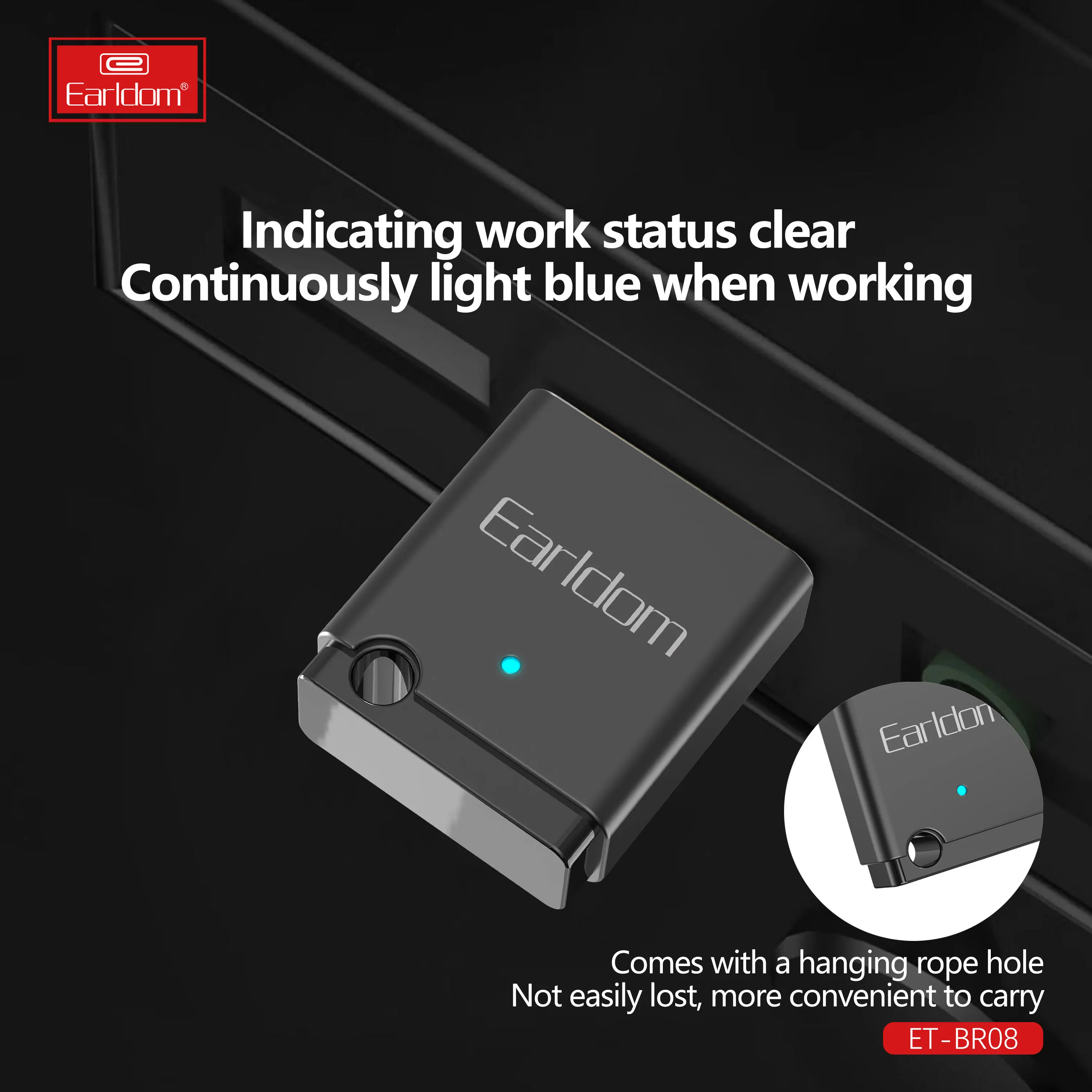 EARLDOM USB Blue-tooth 5.2Adapter Receiver Transmitter for PC Wireless Transfer for BT Speakers Mouse