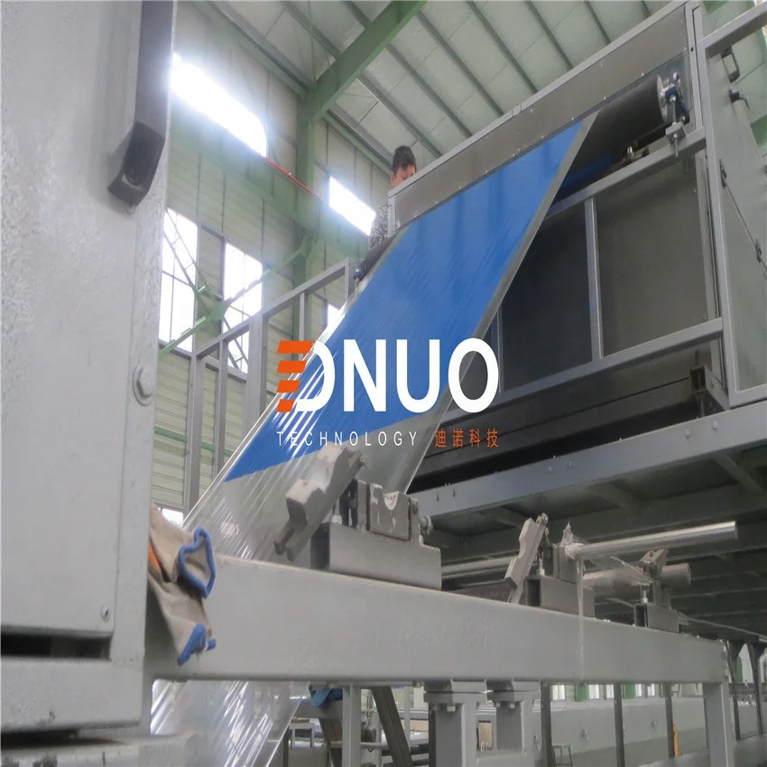 DNUO frp grp fiberglass different colors and corrugated/flat gel coat sheets panels production line