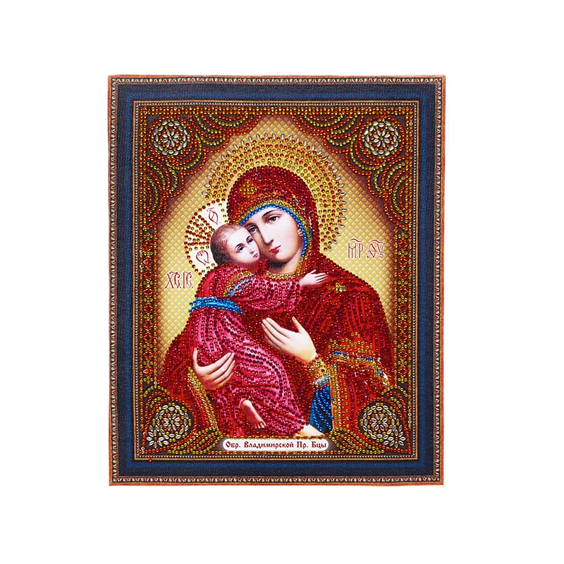 
YIKEE 5d partial diamond painting shiny rhinestone ABS,special shaped diamond painting religion 