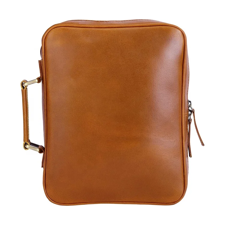 Custom Travel Book Cover Premium Design christian books cases sturdy durable handle leather bible cover with zipper for men