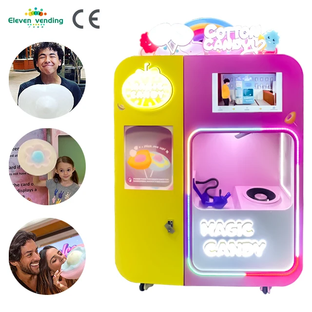 Buy Our Fully Automatic Cotton Candy Vending Machine, Four flavors of candy and 31 patterns to choose