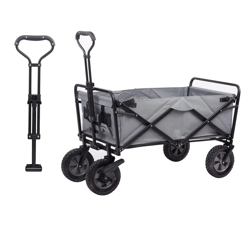 Wholesale Outdoor Folding Camping Trolley Cart Wagon Bench Cart with Brake
