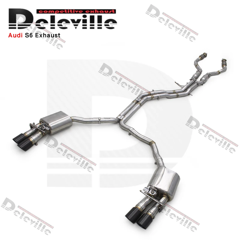 Factory Tuning Catback For Audi S6/S7 C7 4.0T 2013-2018 Active Sound Factory Valve Control Muffler Catback Escape Exhaust