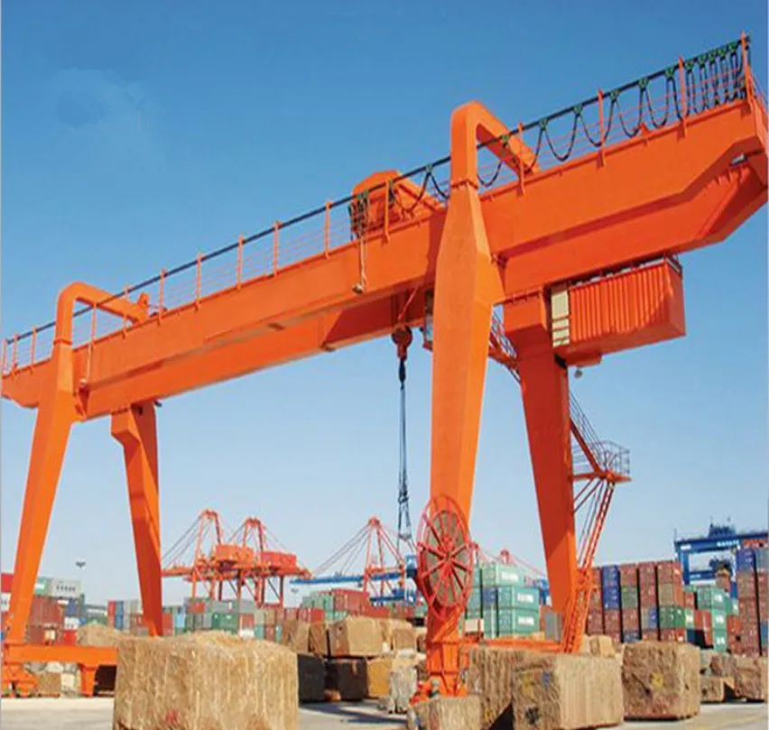 2024 Hot Product Heavy Duty Rail Mounted Double Girder Gantry Crane Electric Travelling Gantry Crane with Trolley Winch
