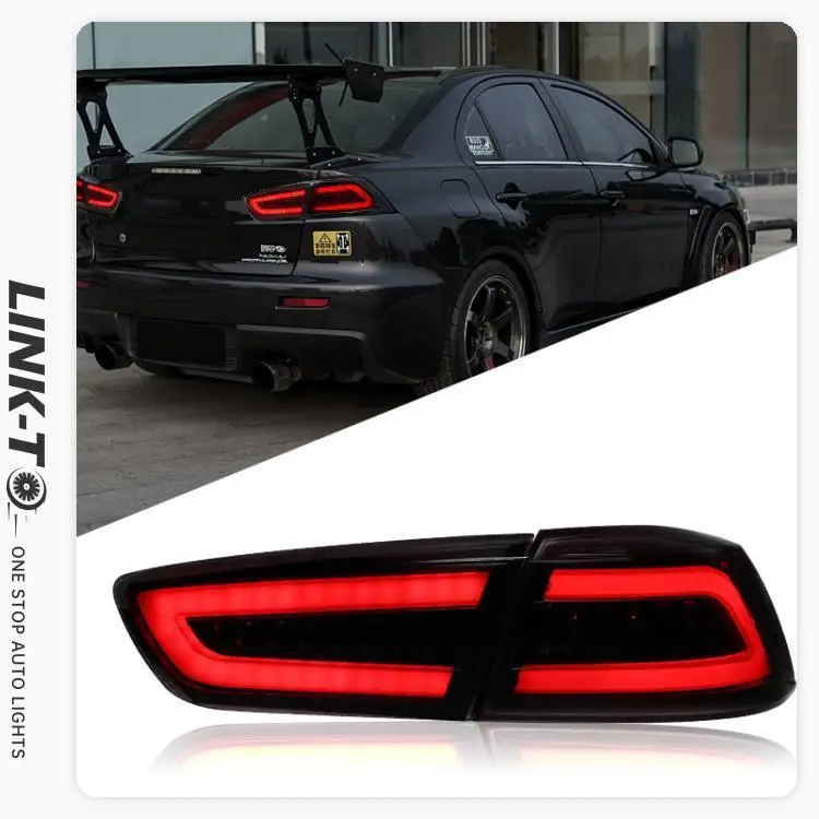 LINK-TO Tail Light For Mitsubishi Lancer EVO X 2008-2017 Lancer EX LED DRL Rear Turning Signal Light Stop Brake Lamp Car