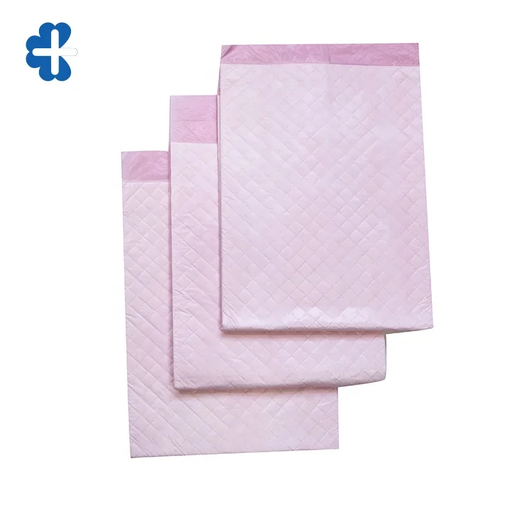 Pink Adult Incontinence Pad Disposable Underpad 75*75cm Adult Underpad