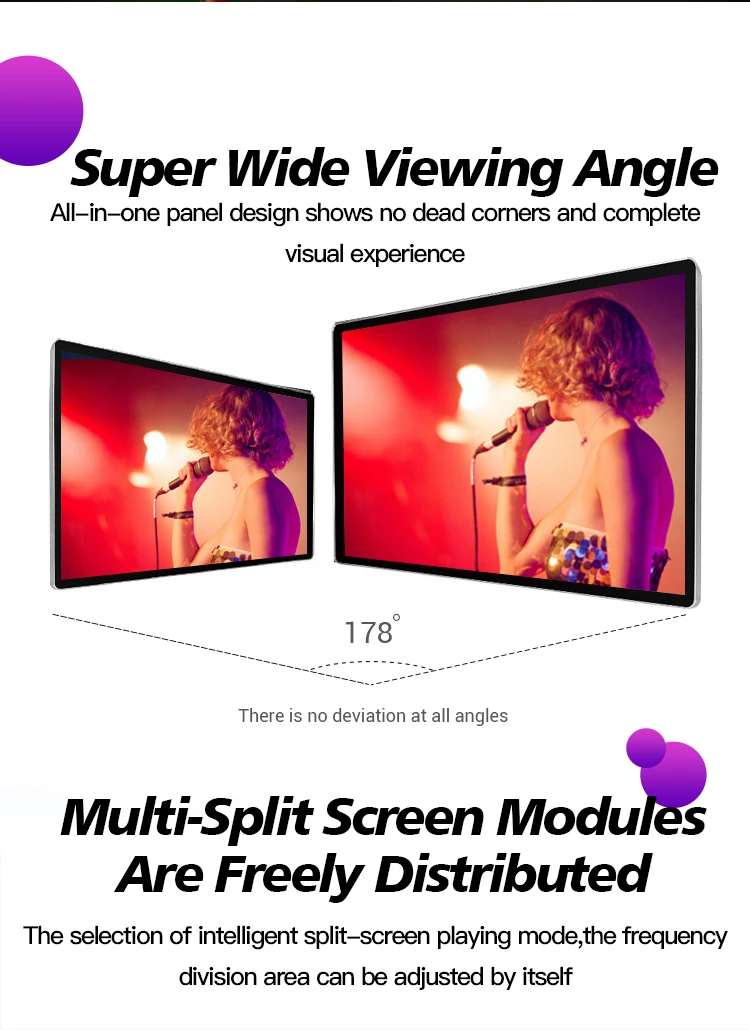 49 Inch Super Narrow Frame Android Smart TV LCD Screen Advertising Playing Equipment Digital Signage For Wall Mount