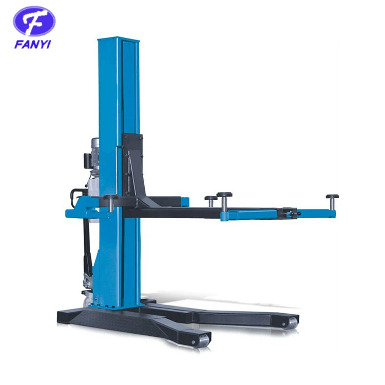 
movable single post hydraulic car lift manual single side release system 