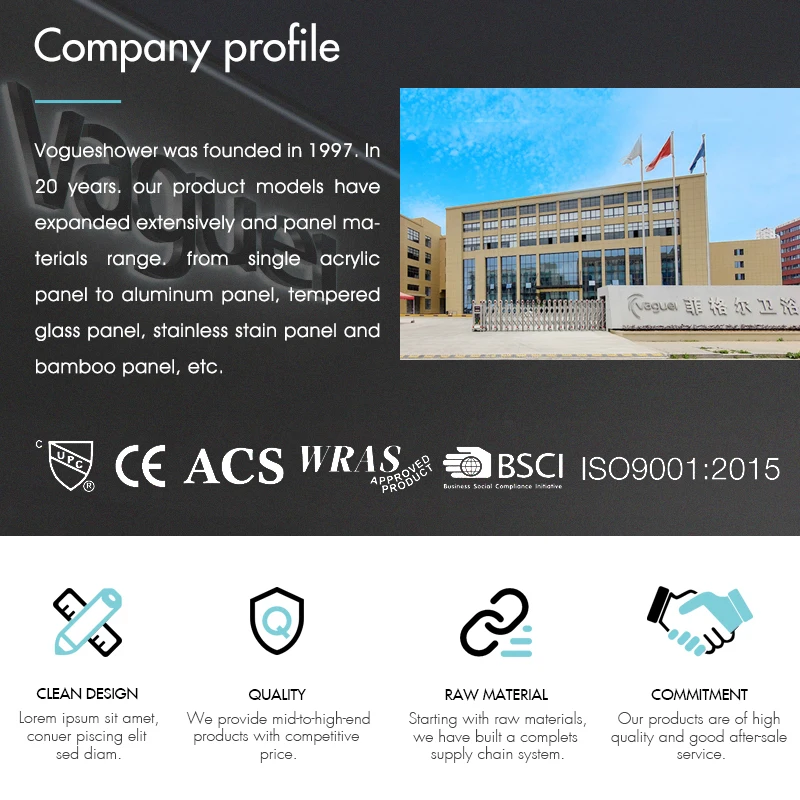 Multi-Function Square Shape LED Light Rain Massage Steam Shower Head