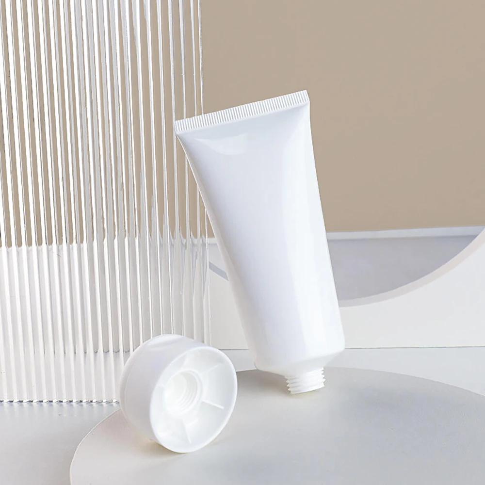 Custom 35ml White Plastic Hand Cream Tube Packaging Soft Squeeze Cosmetic Tube for Skin Care Lotion and Face Wash