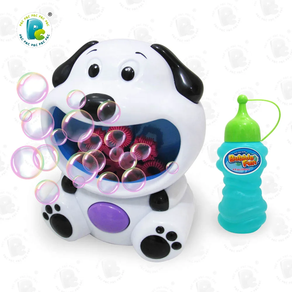 P&C Toys Bubble Fun Automatic Animal (Dog, Hippo, Elephant) Bubble Maker Machine Kids Toddlers Outdoor Party Play 4oz (118ml)