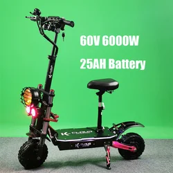 5600W 60V 11 Inch Dual Motor Electric Scooter 80Km/H Uk E-Scooter With Seat Patinete Electrico Elektro Scooter