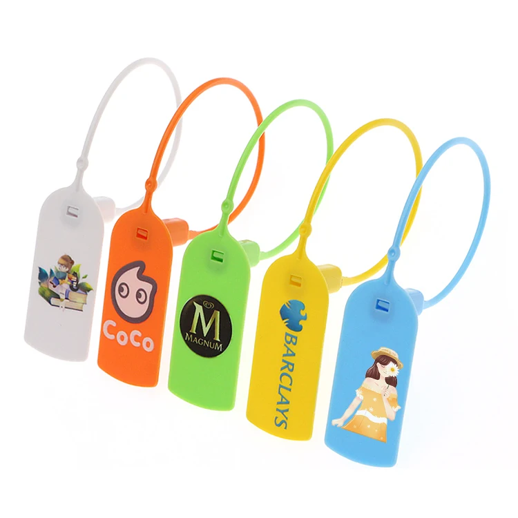 Hot Sale Customizable Hang Tags Seals Tamper Proof Seal for Clothes Plastic Seals Tag