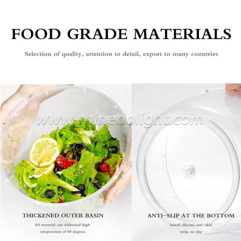 Small manual vegetable dehydrator household sea salad dryer Simple kitchen drain basket