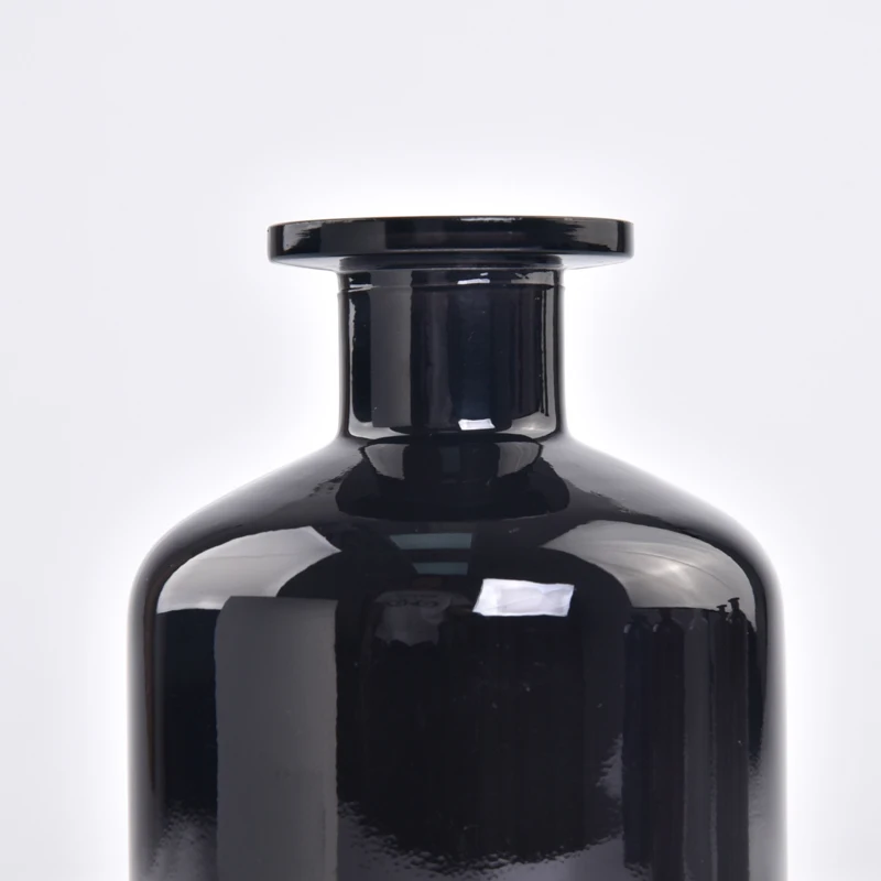 Popular Luxury 250ml Black Glass Diffuser Bottles