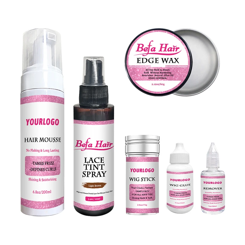 Hair Style Tool Edge Control Hair Gel,Lace Tint Mousse Lace Glue Pen,Hot Comb Hair Wax Stick Lace Glue Wig Install kit