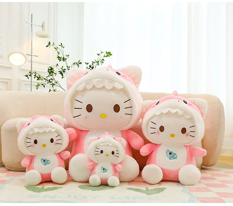 New Style Kids Stuff Plush Toys Shark Kt Cat Doll Plush Toy Kitty Pillow Plush Dolls