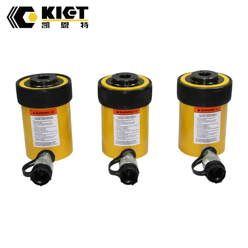 10000psi 60 ton single acting hollow plunger hydraulic cylinder