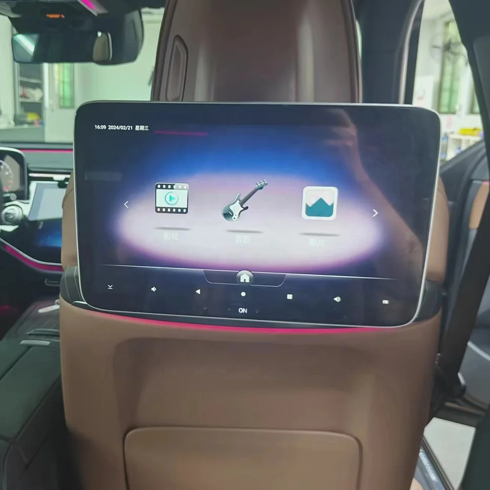 2024 Hidden Bracket 13.3 inch Super Thin Car Screen Rear Seat Entertainment System for Mercedes-Benz Class E C GLC New