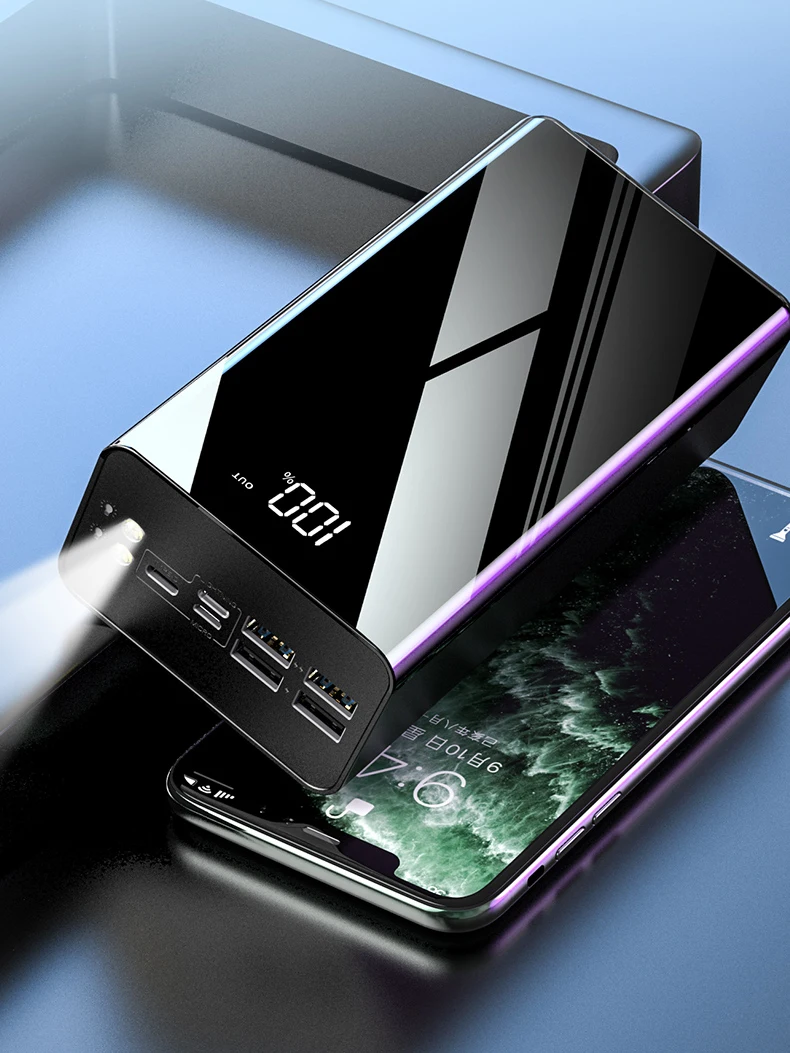 Оптовая Продажа с фабрики открытый туристический аккумулятор 4USB выходной power bank 50000 мАч портативный высокой