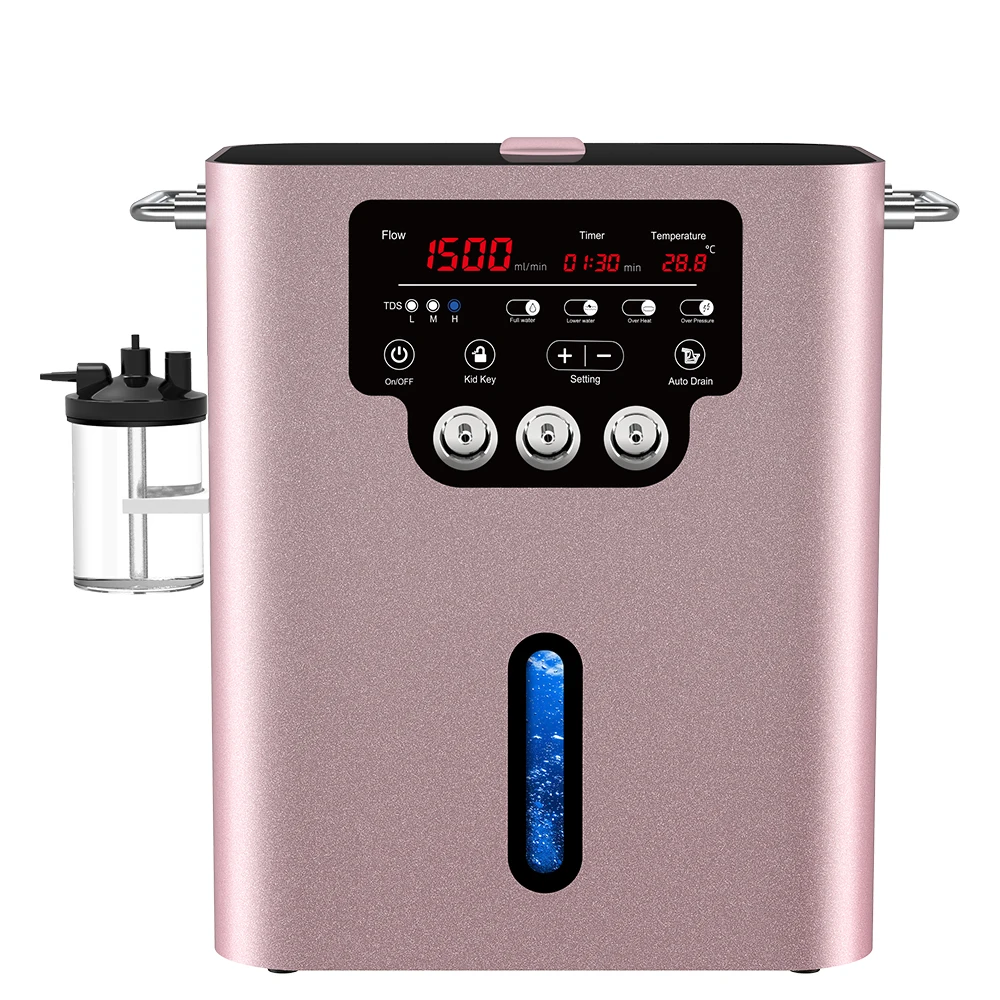 Suyzeko PEM Water Electrolysis SPE Technology 1500ml Hydrogen Oxygen Generator Oxyhydrogen Breath Therapy Machine